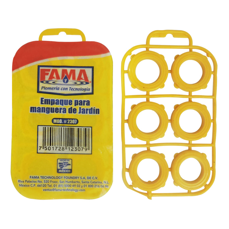 Empaques Para Conexion de Manguera  (Araña Con 6 Empaquitos)   (2307)