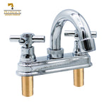 Mezcladora Para Lavabo 4" Maneral Tipo Cruz
