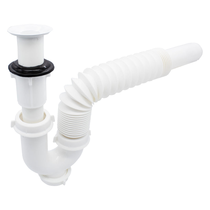 Cespol Fácil Corrugado para Lavabo con Contra