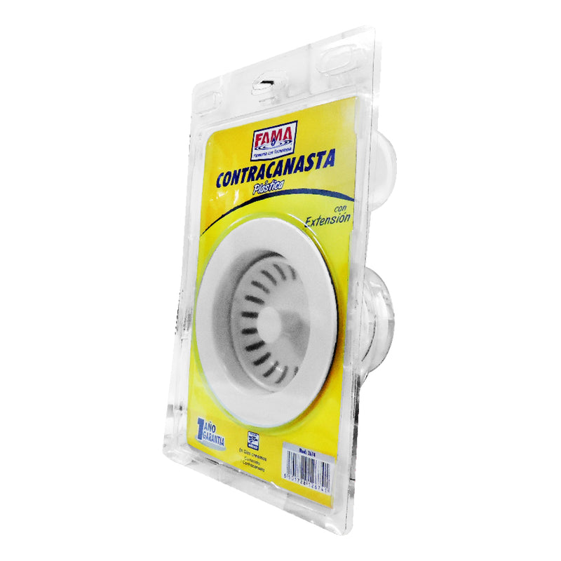Contracanasta Blanca Para Fregadero Con Tubo de 4" (2674)