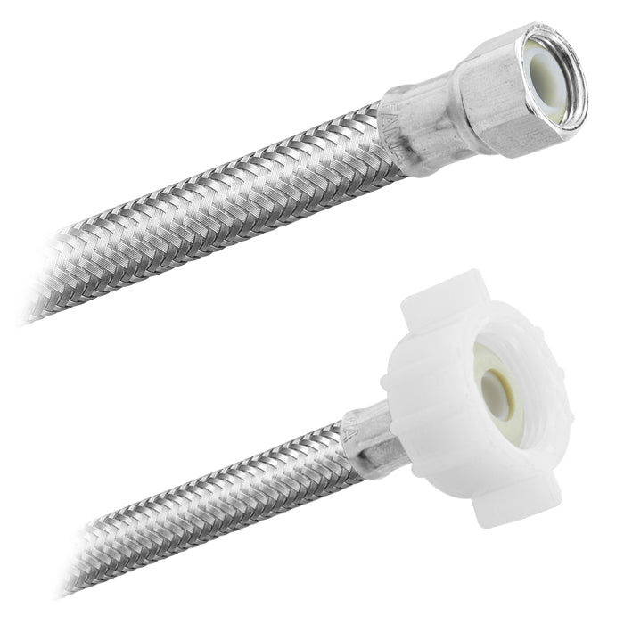 Conector Flexible | Sanitario | 3/8" COMP X 7/8" AM Premium | Acero Inoxidable
