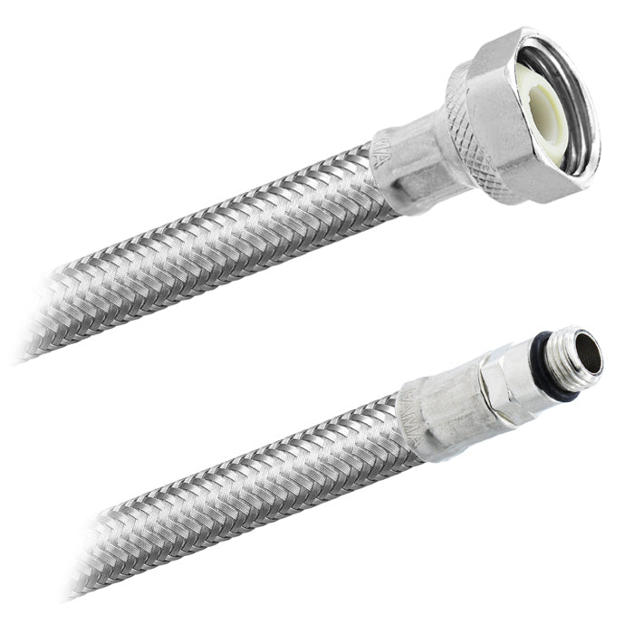 Conector Flexible | Lavabo y Fregadero | Monomando 1/2" FIP X M10 Premium | Acero Inoxidable