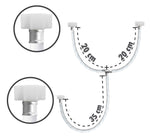 Conector Flexible Tipo Yee | Lavabo y Fregadero | 1/2" AM X 1/2" AM X 1/2" AM Poliacetal | Vinil