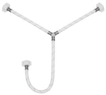 Conector Flexible Tipo Yee | Lavabo y Fregadero | 1/2" AM X 1/2" AM X 1/2" AM Poliacetal | Vinil