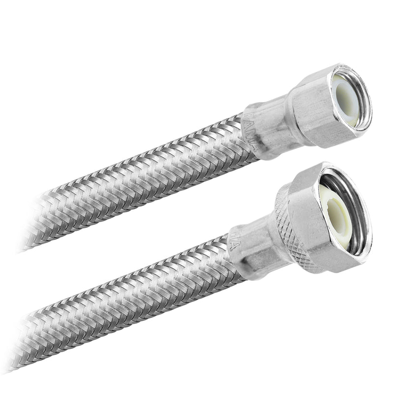Conector Flexible | Refrigerador | 1/2" FIP X 3/8" COMP Premium | Acero Inoxidable