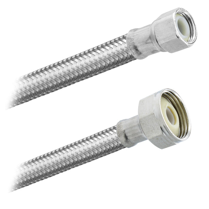 Conector Flexible | Sanitario | 3/8" COMP X 7/8" FIP Premium | Acero Inoxidable