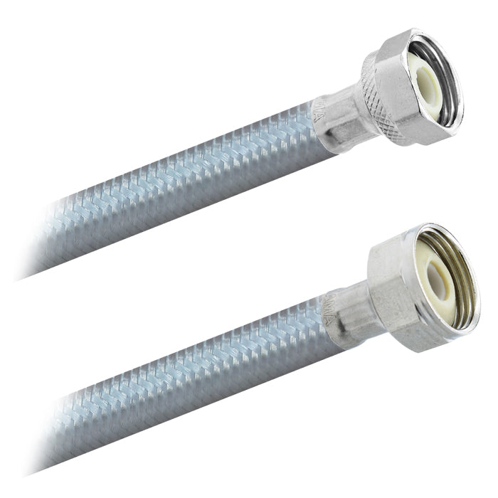 Conector Flexible | Sanitario | 1/2" FIP X 7/8" FIP Poliacero | Acero y Vinil