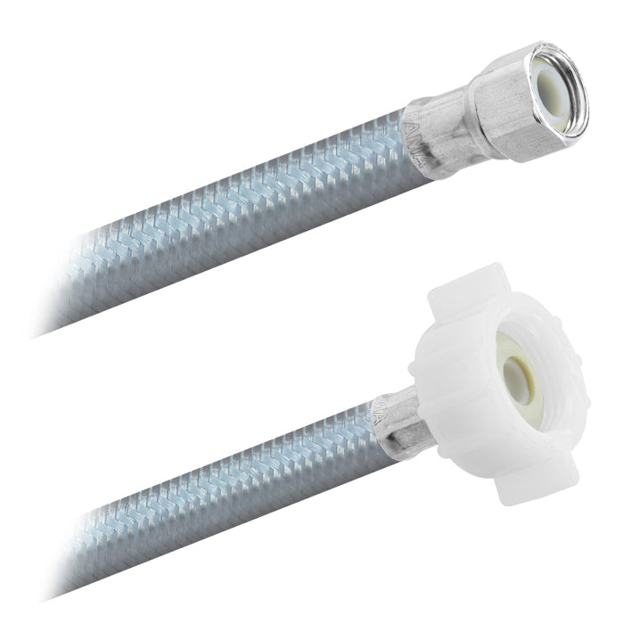 Conector Flexible | Sanitario | 3/8" COMP X 7/8" AM Poliacero | Acero y Vinil