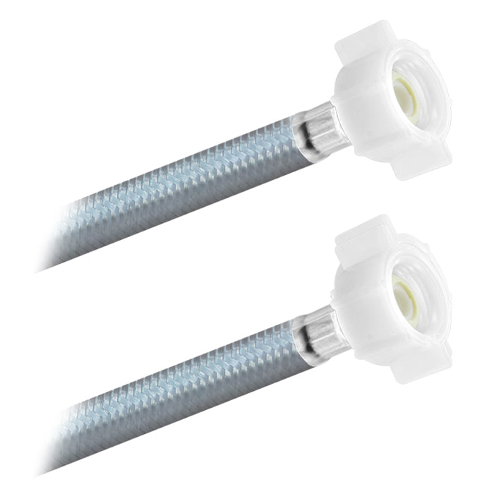 Conector Flexible | Lavabo y Fregadero | 1/2" AM X 1/2" AM Poliacero | Acero y Vinil