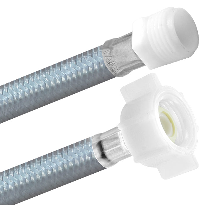 Conector Flexible | Lavabo y Fregadero |1/2" MA X 1/2" AM Poliacero | Acero y Vinil