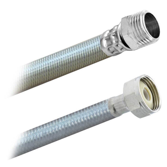 Conector Flexible | Boiler Macho | 3/4" MB X 3/4" FIP Poliacero | Acero y Vinil