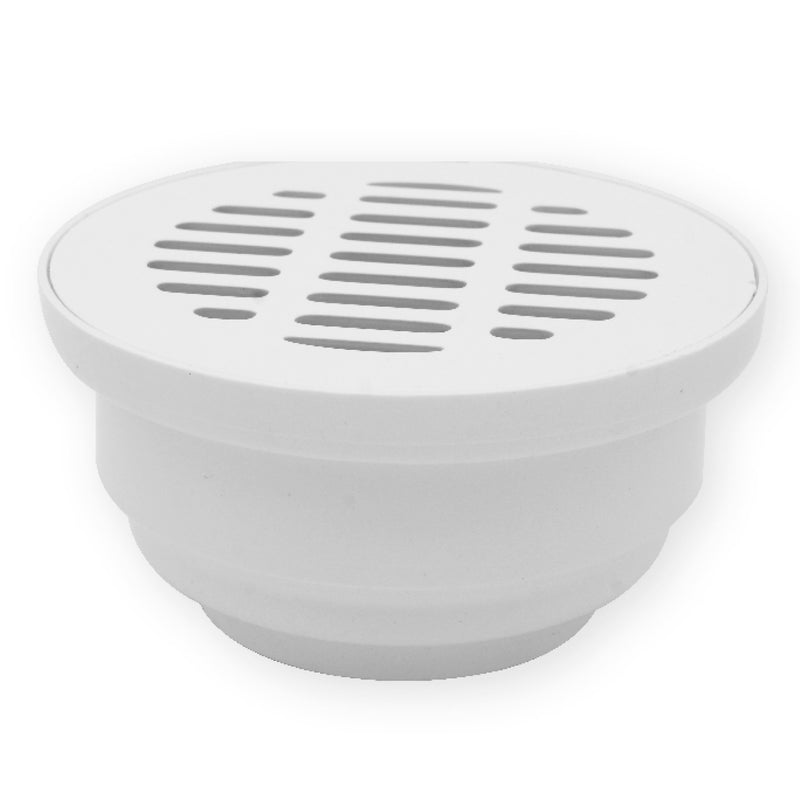 Coladera Redonda Para Campana de PVC Rejilla Blanca (9666)