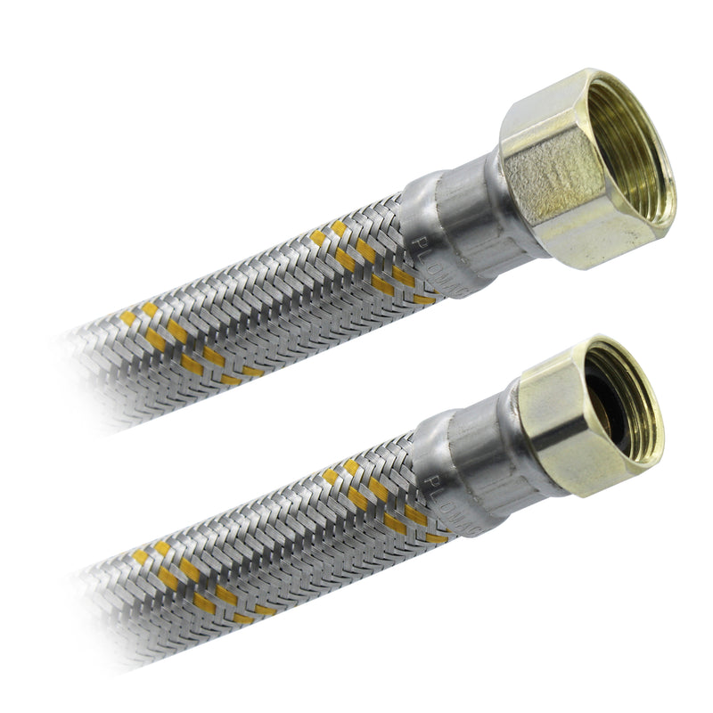 Conector Flexible | Boiler Hembra | 1/2" FIP X 3/4" FIP | Acero Inoxidable